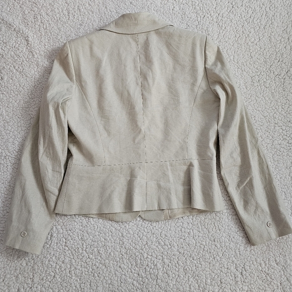 ANTONIO MELANI Beige Blazer jacket Sz10 Made In China And Made Of 70% Linen - Picture 3 of 8